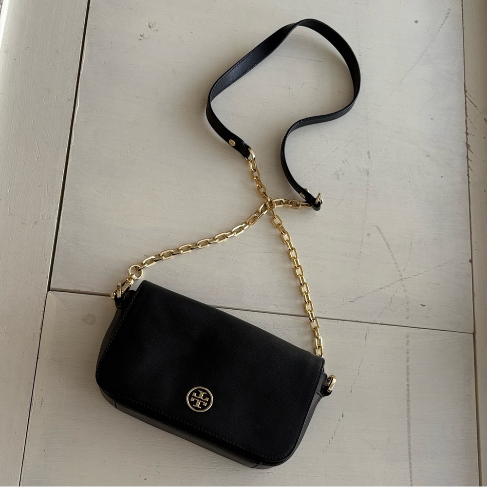 Tory Burch Black Robinson Crossbody Bag